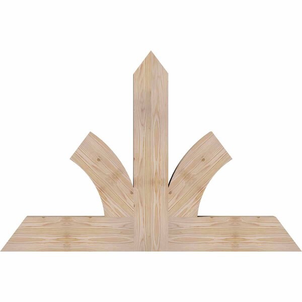 Ekena Millwork Richland Smooth Timber Gable Bracket, Douglas Fir, 48"W x 32"H x 3 1/2"D x 5 1/2"F, 16/12 Pitch GBW048X32X0406RIC00SDF - main